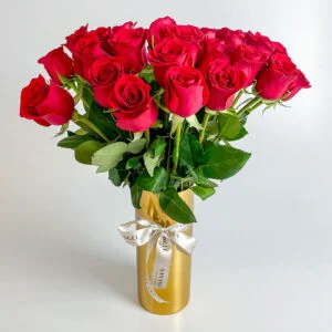 cilindro con 24 rosas medellin